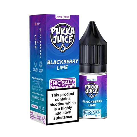 Blackberry Lime Nic Salt E Liquid by Pukka Juice 10ml - ECIGSTOREUK