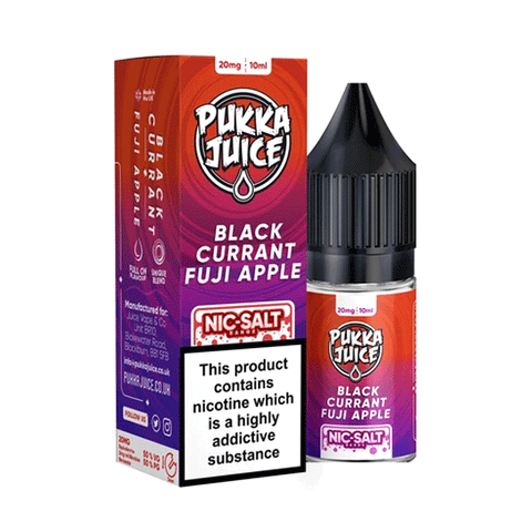 Blackcurrant Fuji Apple Nic Salt E Liquid by Pukka Juice 10ml - ECIGSTOREUK