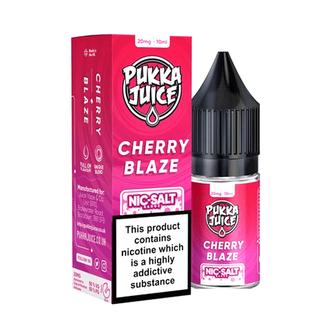 Cherry Blaze Nic Salt E Liquid by Pukka Juice 10ml - ECIGSTOREUK