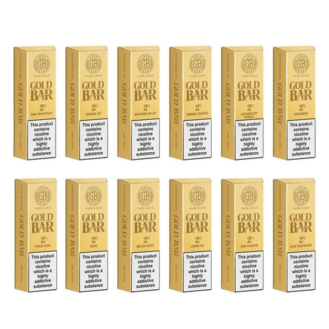 Gold Bar 600 Box Of 10 Disposable Vape Pod Kit - 20MG - ECIGSTOREUK