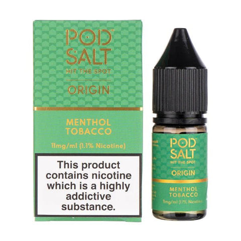 Menthol Tobacco Nicotine Salt by Pod Salt Origin 10ml - ECIGSTOREUK
