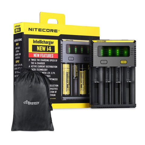 NiteCore i4 Vape Battery Charger (Four Bay) - ECIGSTOREUK