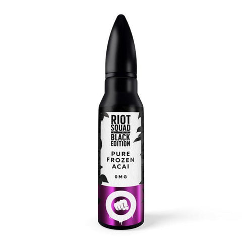 Pure Frozen Acai E-Liquid Shortfill by Riot Squad Black Edition 50ml - ECIGSTOREUK