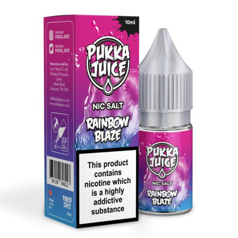 Rainbow Blaze Nic Salt E-Liquid by Pukka Juice 10ml - ECIGSTOREUK