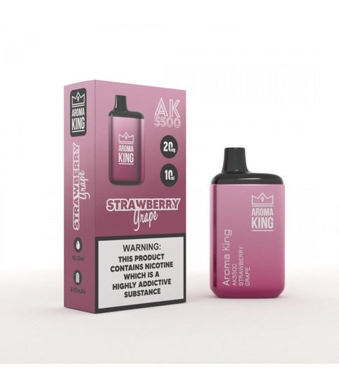 Strawberry Grape Aroma King 5500 Metallic Disposable Vape Device - ECIGSTOREUK