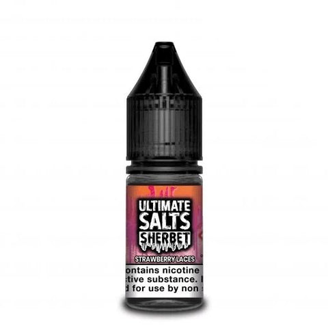 Strawberry Laces Nic Salt E-Liquid by Ultimate Salts Sherbet 10ml - ECIGSTOREUK
