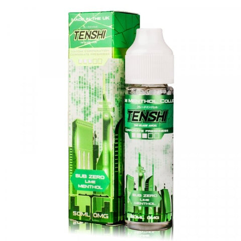 Sub Zero Lime Menthol Shortfill E Liquid by Tenshi 50ml - ECIGSTOREUK