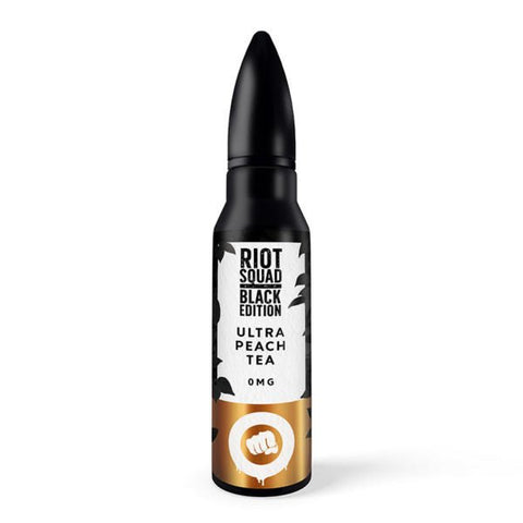 Ultra Peach Tea E-Liquid Shortfill by Riot Squad Black Edition 50ml - ECIGSTOREUK