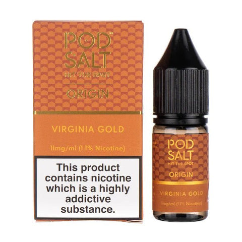 Virginia Gold Nicotine Salt by Pod Salt Origin 10ml - ECIGSTOREUK