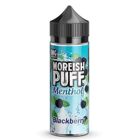 Blackberry Shortfill E-Liquid by Moreish Puff Menthol 100ml - ECIGSTOREUK