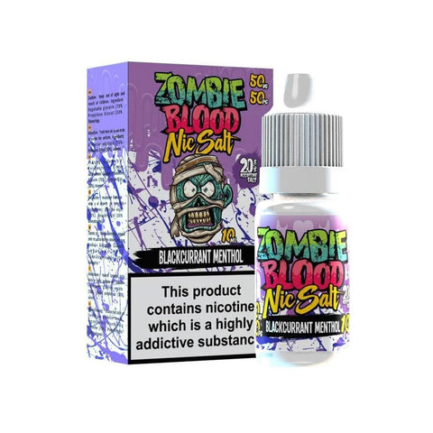 Blackcurrant Menthol Nic Salt E-Liquid by Zombie Blood 10ml - ECIGSTOREUK