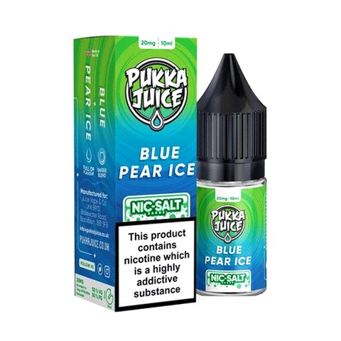 Blue Pear Ice Nic Salt E Liquid by Pukka Juice 10ml - ECIGSTOREUK