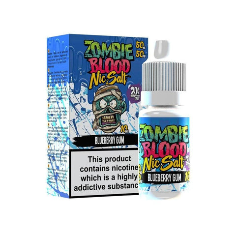 Blueberry Gum Nic Salt E-Liquid by Zombie Blood 10ml - ECIGSTOREUK