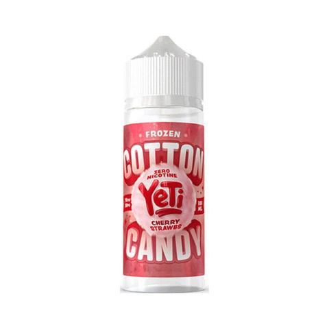 Cherry Strawbs Shortfill E Liquid by Yeti Cotton Candy Series 100ml - ECIGSTOREUK