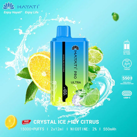 Hayati Pro Ultra 15000 Puffs Disposable Vape Twist Pod Kit - ECIGSTOREUK