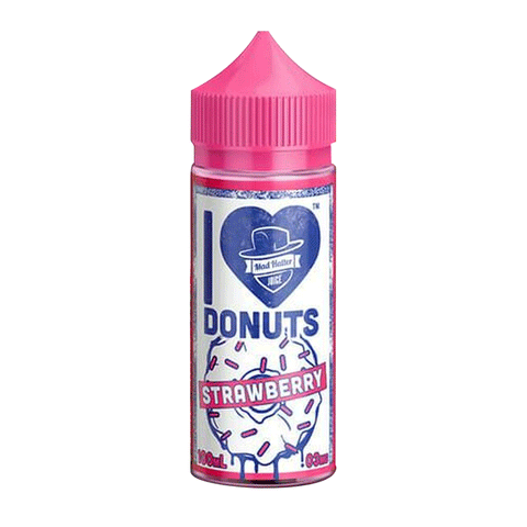 I love Donuts Strawberry Shortfill E-Liquid by By Mad Hatter 100ml - ECIGSTOREUK