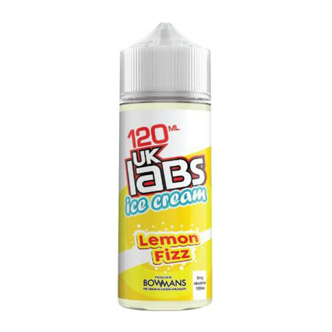 Lemon Fizz Ice Cream Shortfill E Liquid by UK Labs 100ml - ECIGSTOREUK