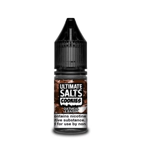Oatmeal &amp; Raisin Nic Salt E-Liquid by Ultimate Salts Cookies 10ml - ECIGSTOREUK