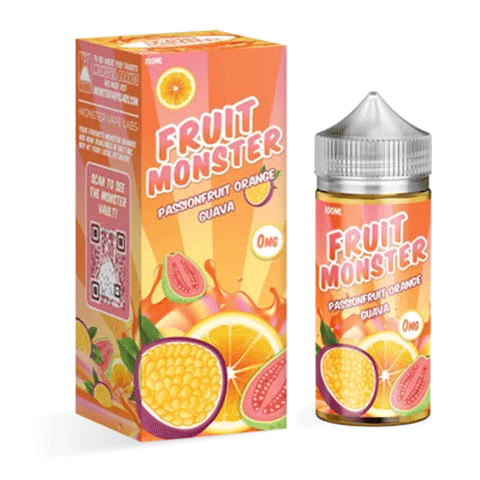 Passionfruit Orange Guava Shortfill E-Liquid by Jam Monster 100ml - ECIGSTOREUK