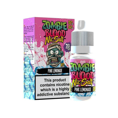 Pink Lemonade Nic Salt E-Liquid by Zombie Blood 10ml - ECIGSTOREUK