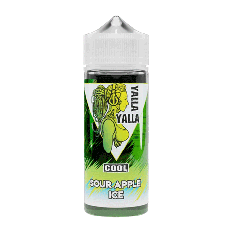 Sour Apple Ice Shortfill E-Liquid by By Yalla Yalla Cool UJ 100ml - ECIGSTOREUK