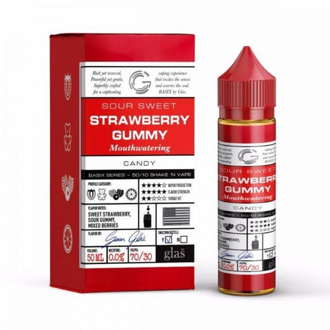 Stawberry Gummy Shortfill E Liquid by Glas Basix 50ml - ECIGSTOREUK