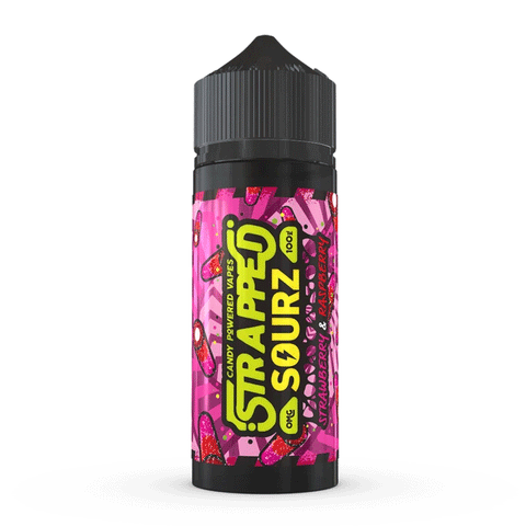 Strawberry &amp; Raspberry Shortfill E-Liquid by Strapped Sourz 100ml - ECIGSTOREUK