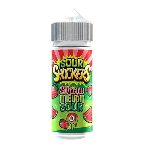 Strawberry and Melon Sour Shortfill E Liquid by Sour Shockers 100ml - ECIGSTOREUK
