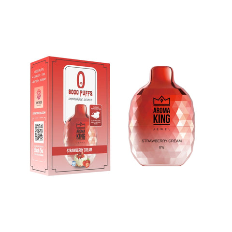Strawberry Cream Aroma King Jewel 8000 Disposable Device - ECIGSTOREUK