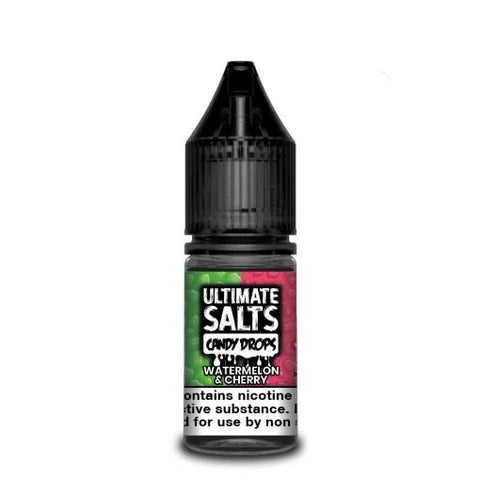 Watermelon And Cherry Nic Salt E-Liquid by Ultimate Salts Candy 10ml - ECIGSTOREUK